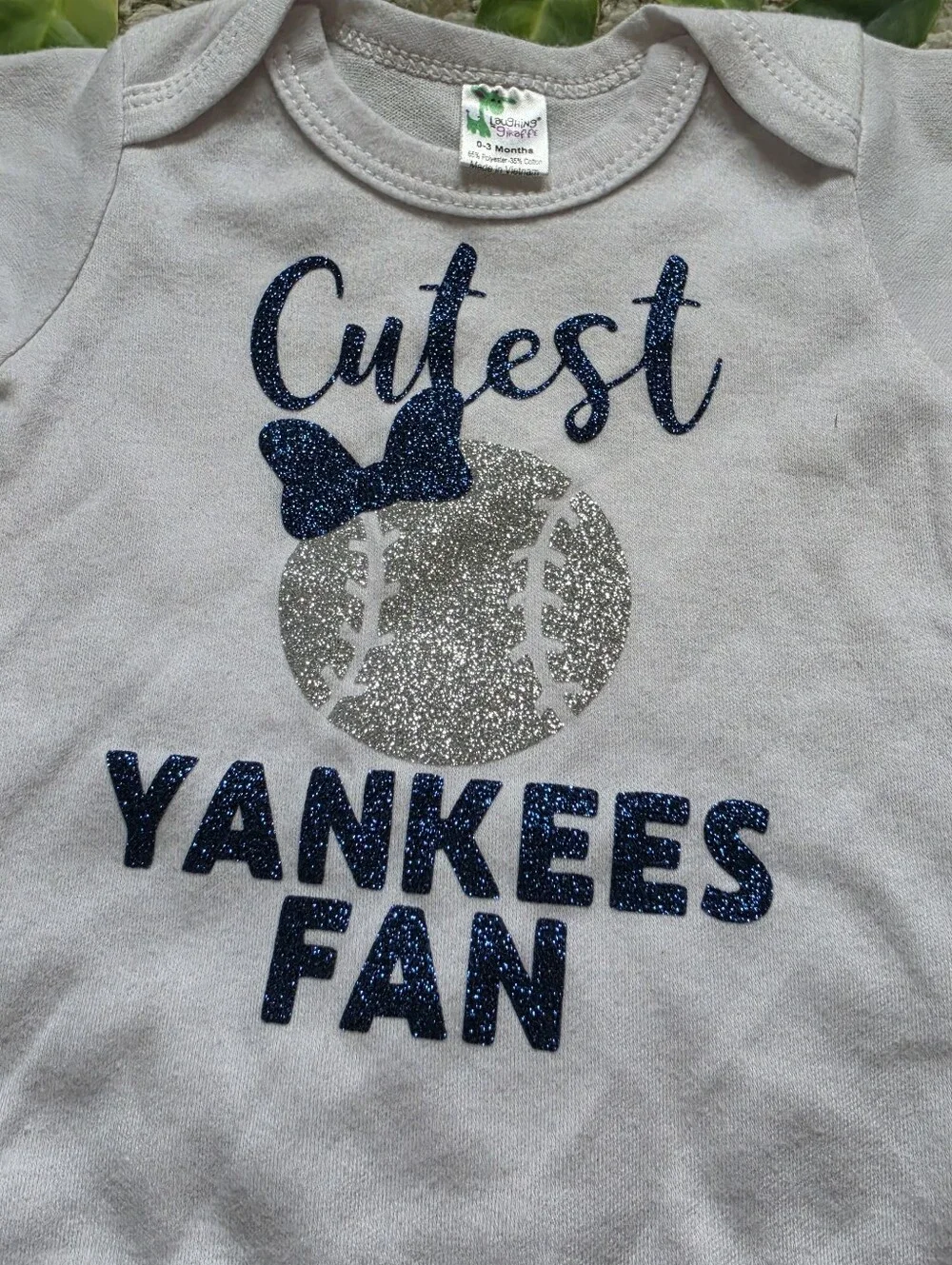 Baby Girl 'Yankees Fan' Onesie (0-3 Months)